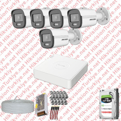 Hikvision Colorvu Gece Renkli 05 Kameralı Set 1TB Hdd